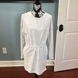 Casual Gray Long Sleeve Dress